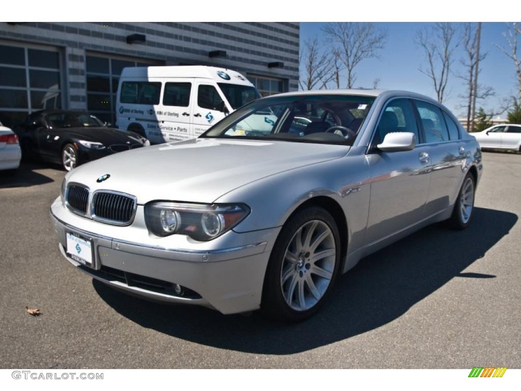 2003 7 Series 745Li Sedan - Titanium Silver Metallic / Basalt Grey/Flannel Grey photo #2