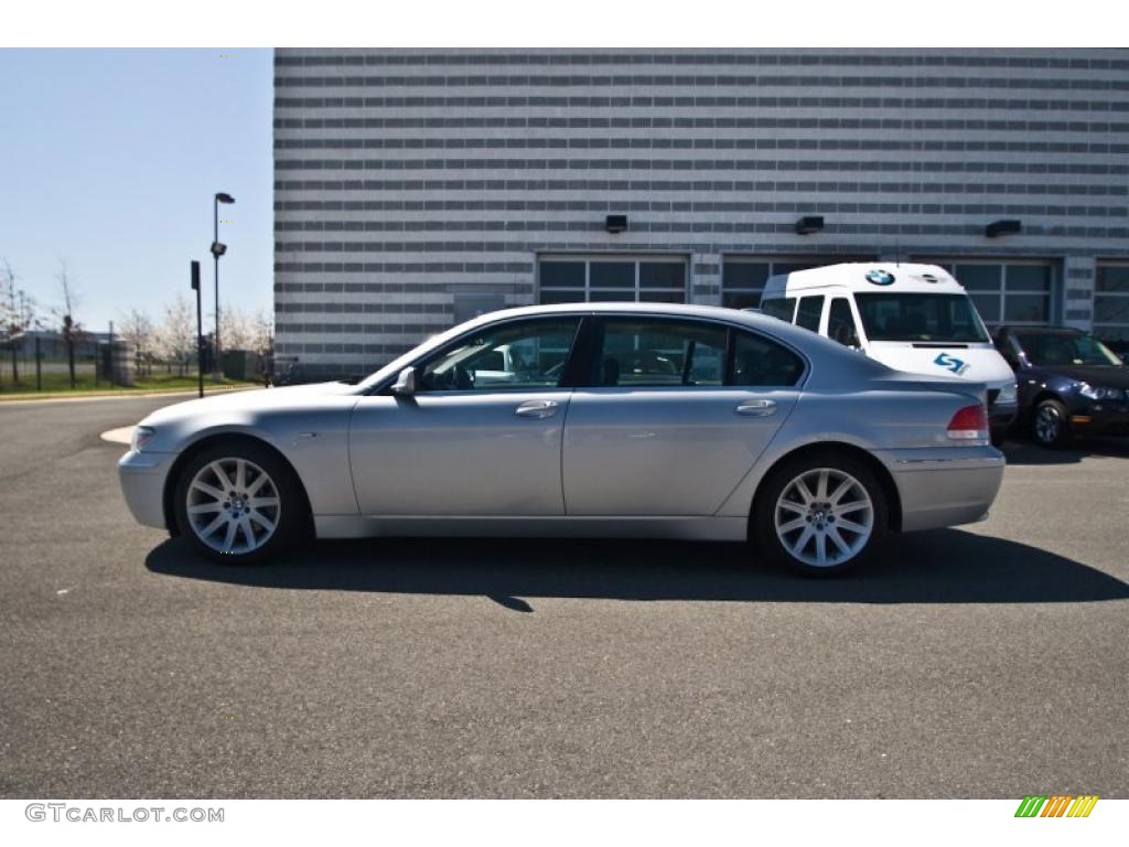 2003 7 Series 745Li Sedan - Titanium Silver Metallic / Basalt Grey/Flannel Grey photo #3