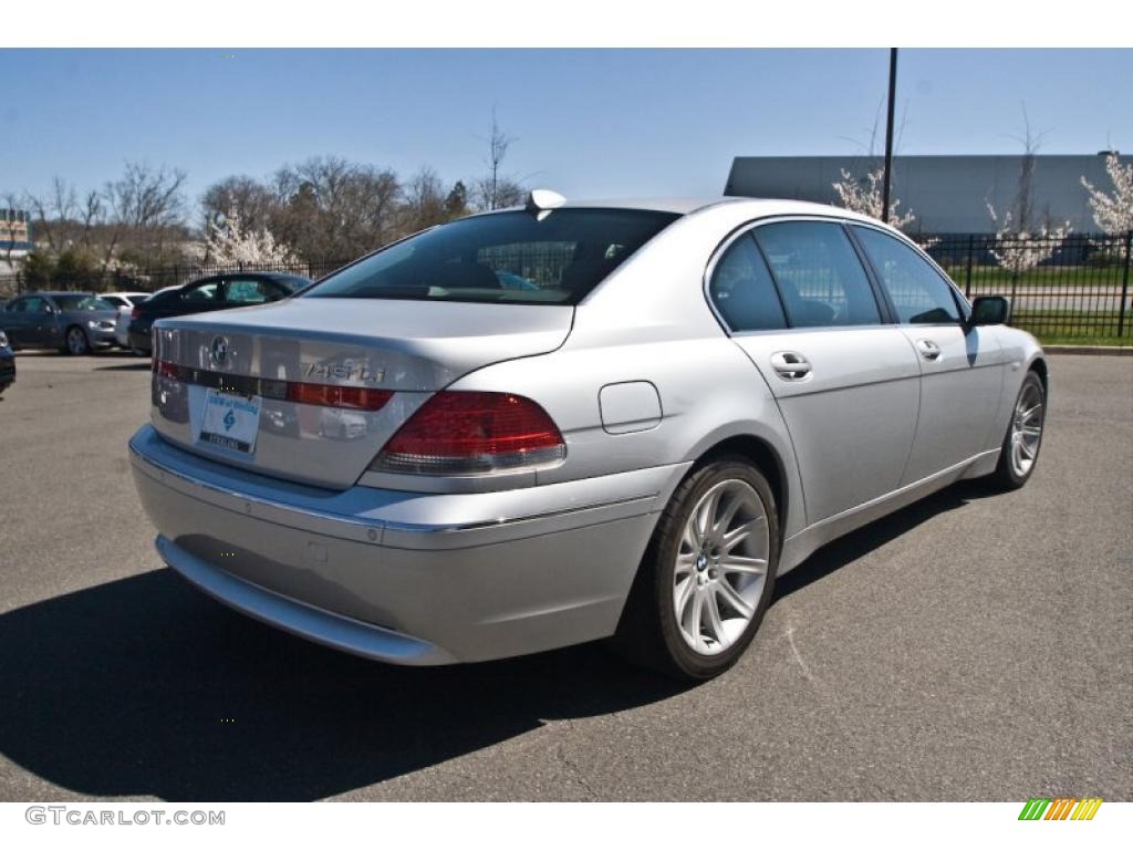 2003 7 Series 745Li Sedan - Titanium Silver Metallic / Basalt Grey/Flannel Grey photo #6