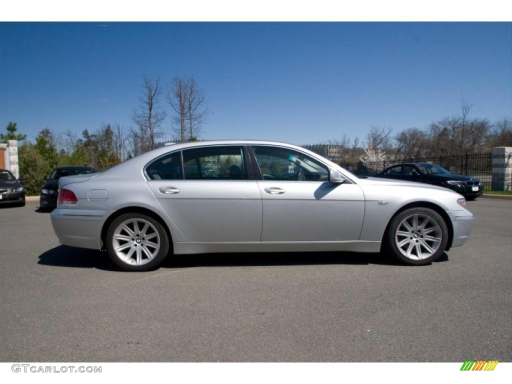 2003 7 Series 745Li Sedan - Titanium Silver Metallic / Basalt Grey/Flannel Grey photo #7