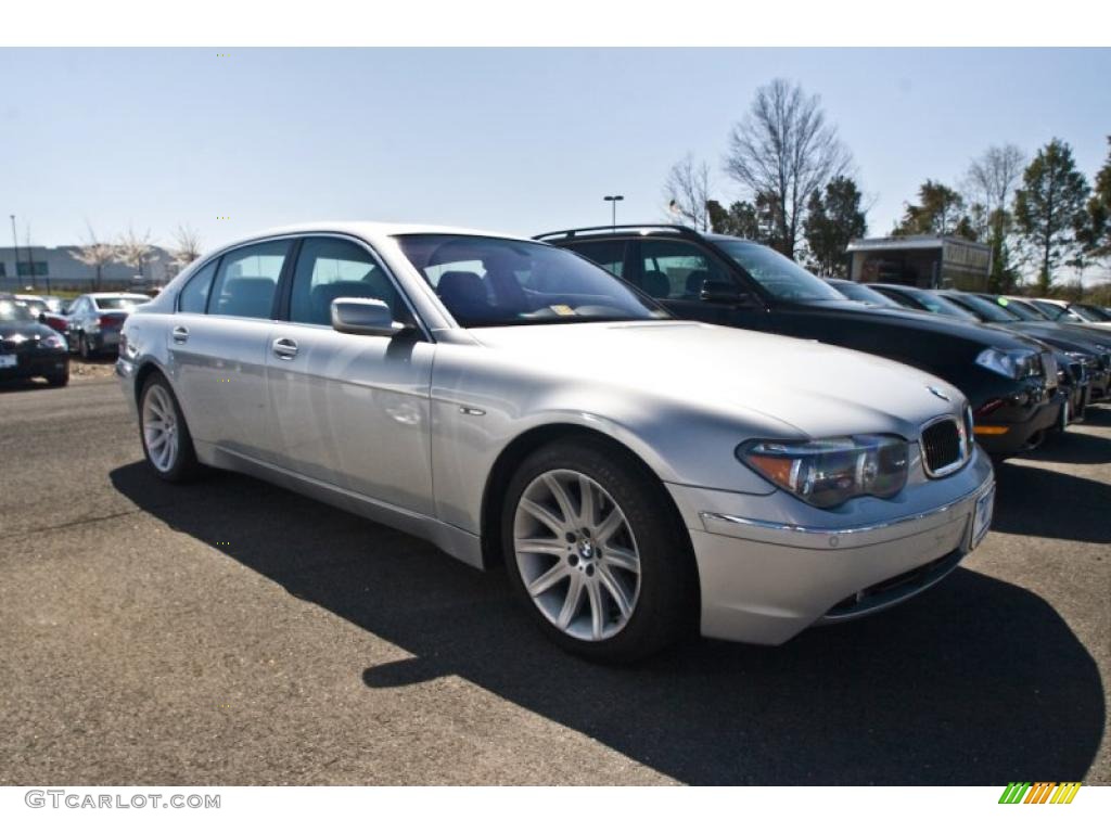 2003 7 Series 745Li Sedan - Titanium Silver Metallic / Basalt Grey/Flannel Grey photo #8
