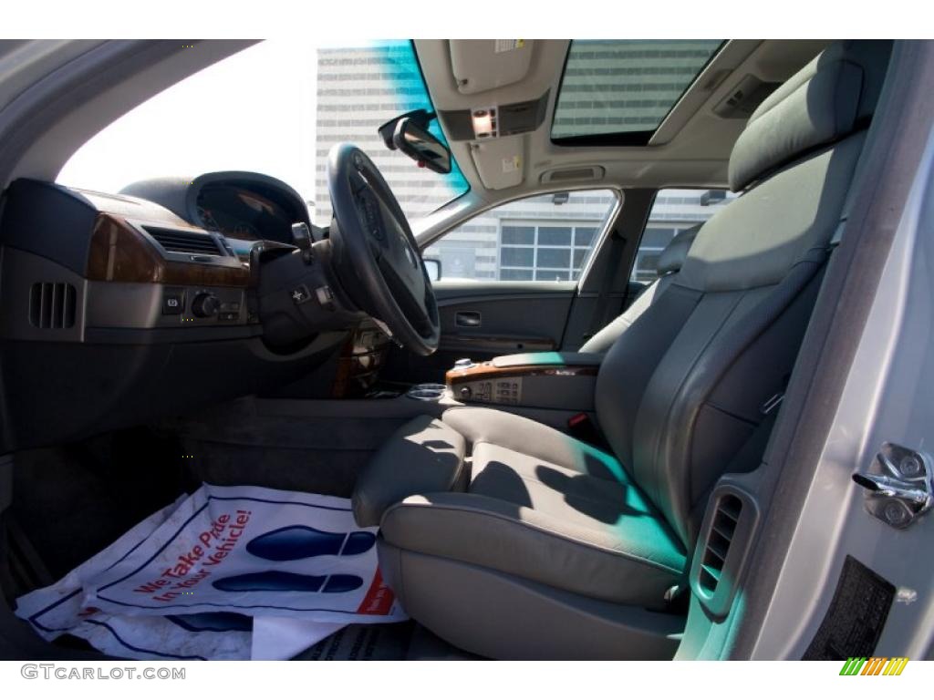 2003 7 Series 745Li Sedan - Titanium Silver Metallic / Basalt Grey/Flannel Grey photo #9