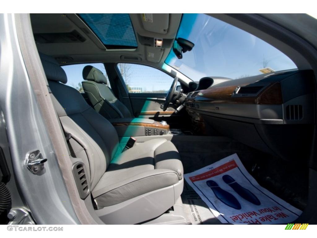 2003 7 Series 745Li Sedan - Titanium Silver Metallic / Basalt Grey/Flannel Grey photo #13