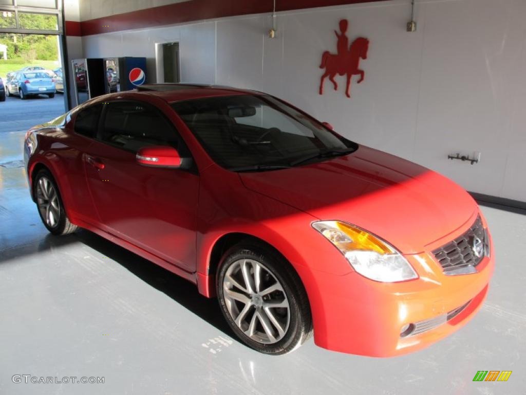 2009 Altima 3.5 SE Coupe - Code Red Metallic / Charcoal photo #1