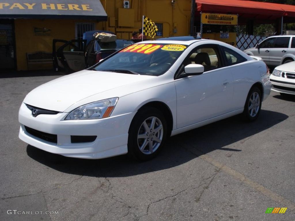 2003 Accord EX V6 Coupe - Taffeta White / Ivory photo #3