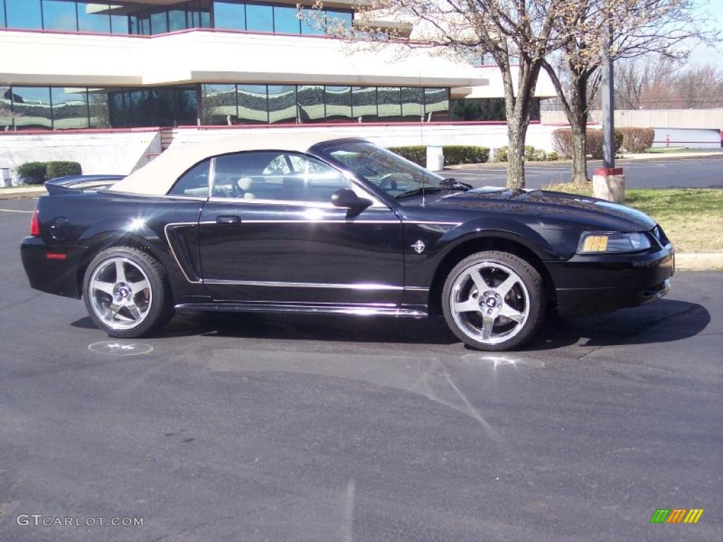 1999 Mustang V6 Convertible - Black / Medium Parchment photo #3