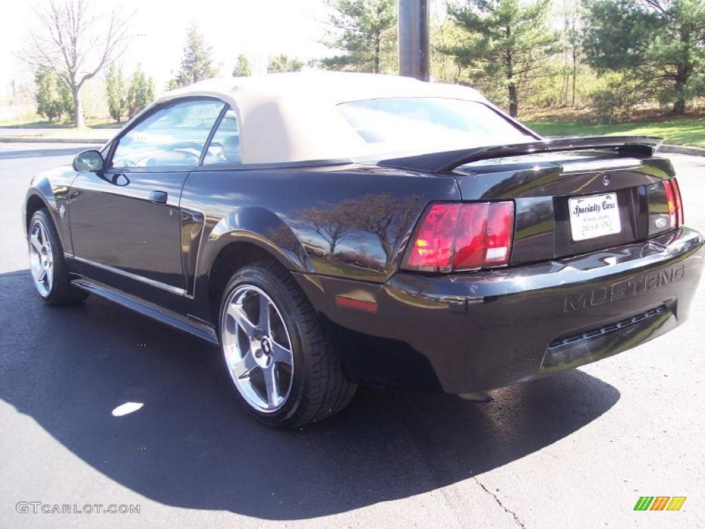 1999 Mustang V6 Convertible - Black / Medium Parchment photo #5