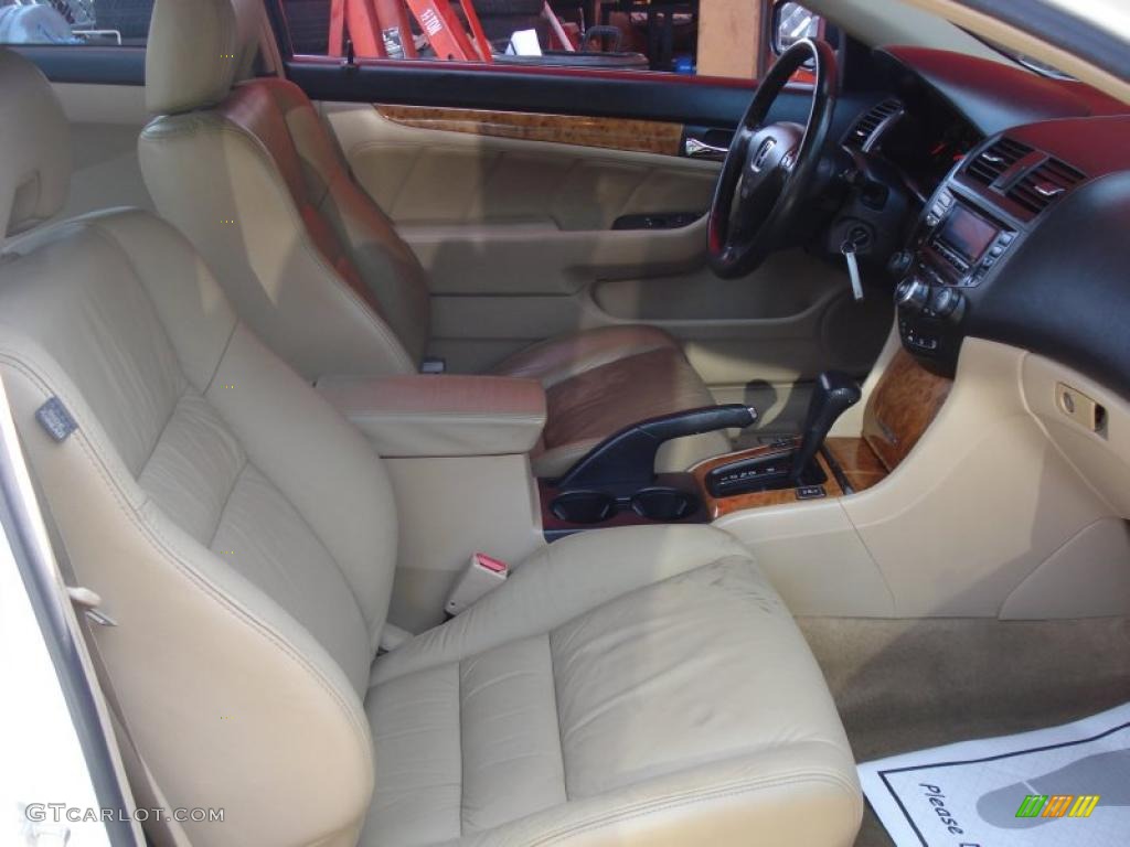 2003 Accord EX V6 Coupe - Taffeta White / Ivory photo #10