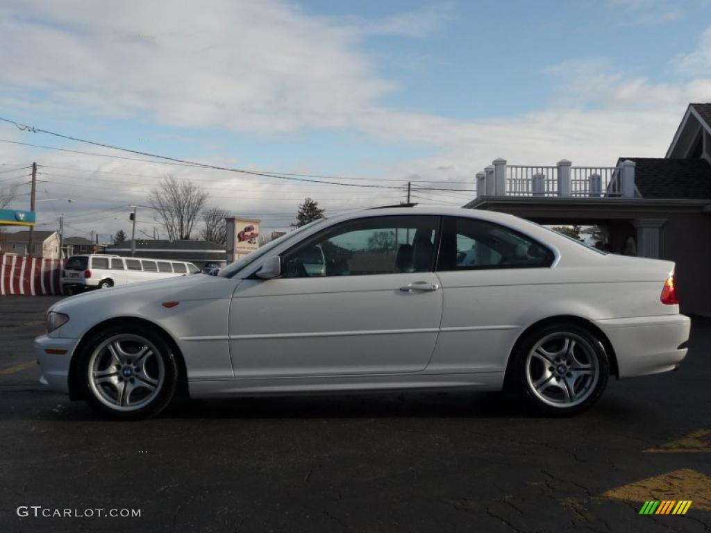 2004 3 Series 325i Coupe - Alpine White / Grey photo #8