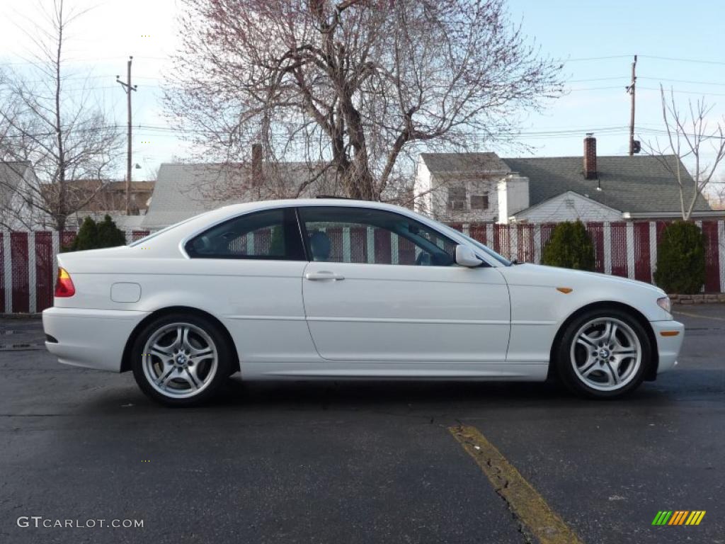 2004 3 Series 325i Coupe - Alpine White / Grey photo #9