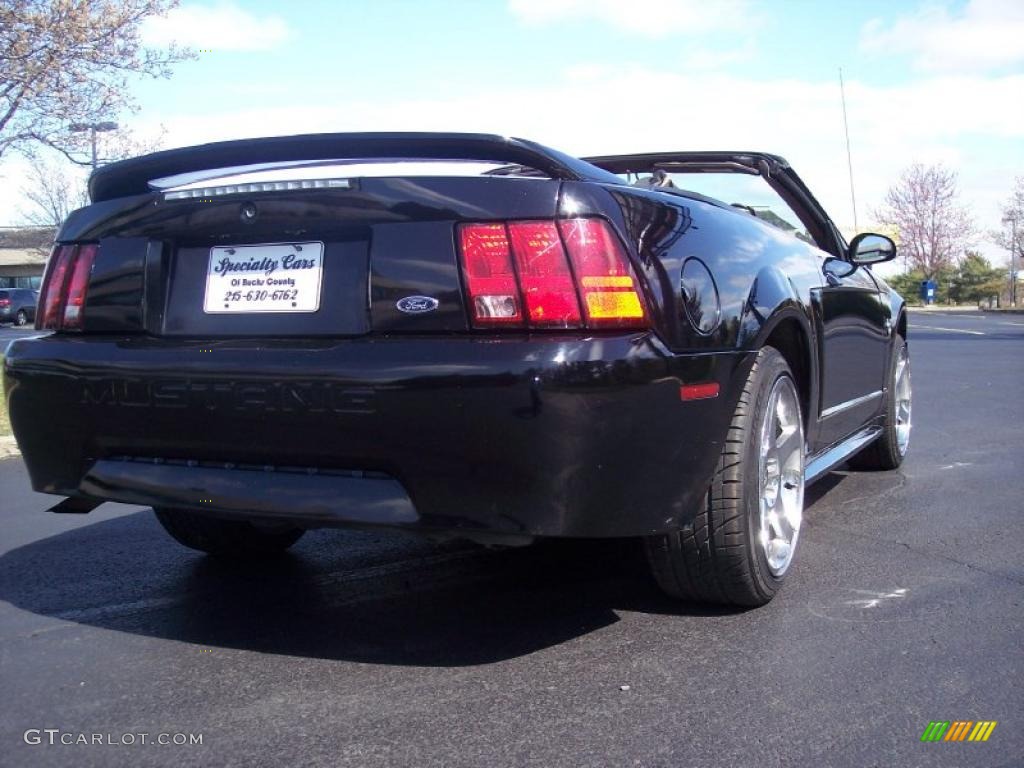 1999 Mustang V6 Convertible - Black / Medium Parchment photo #17