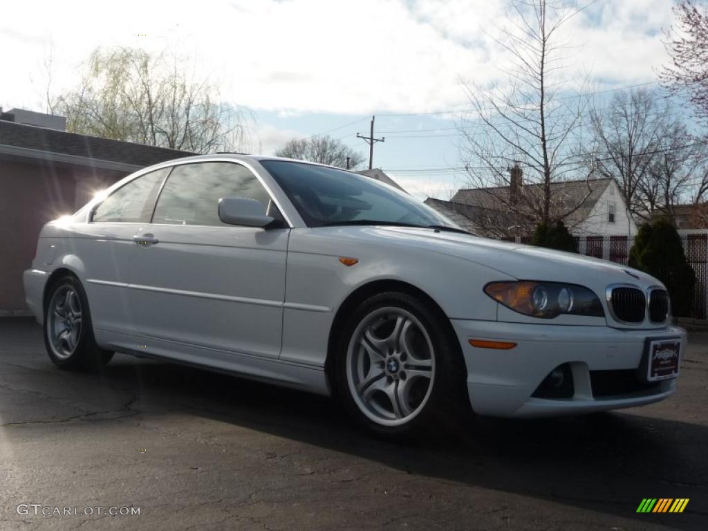 2004 3 Series 325i Coupe - Alpine White / Grey photo #10
