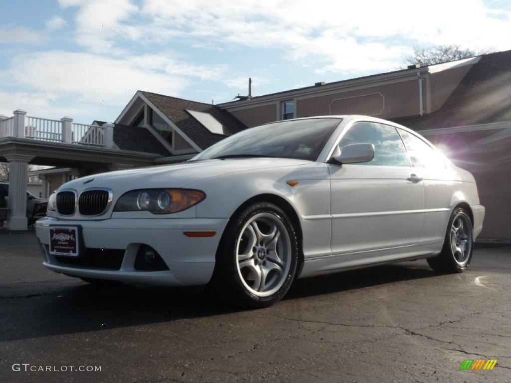2004 3 Series 325i Coupe - Alpine White / Grey photo #11