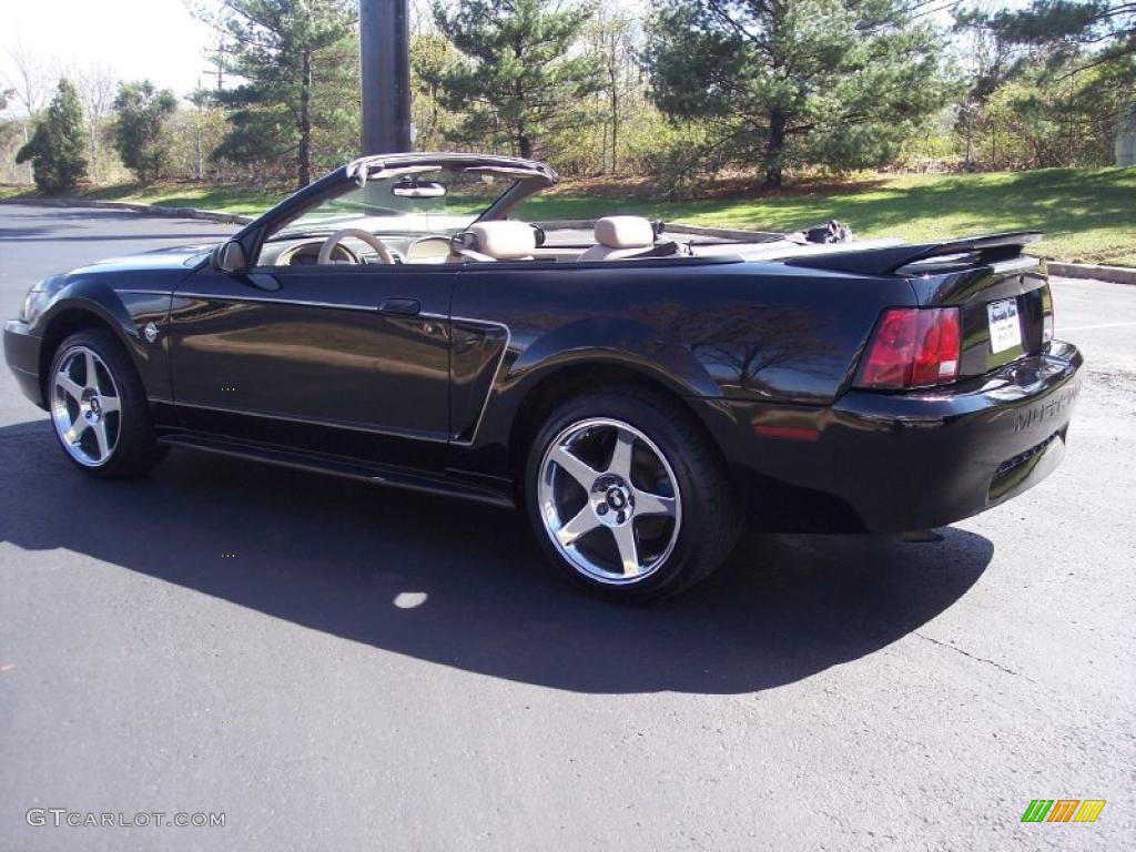 1999 Mustang V6 Convertible - Black / Medium Parchment photo #19