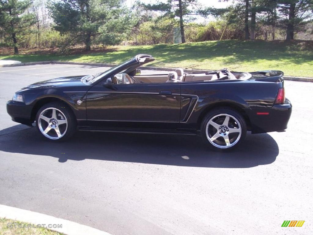 1999 Mustang V6 Convertible - Black / Medium Parchment photo #20