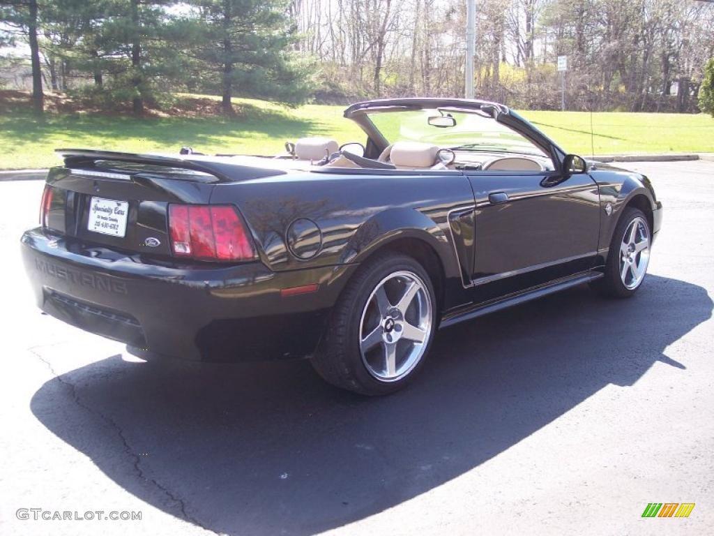 1999 Mustang V6 Convertible - Black / Medium Parchment photo #25