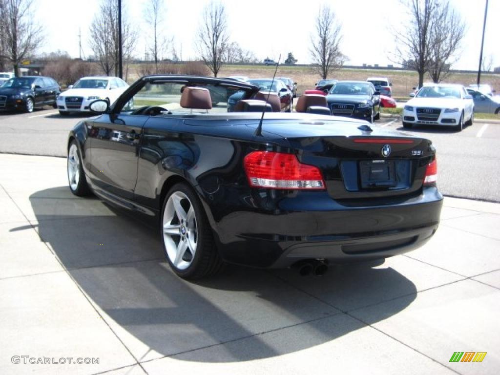 2008 1 Series 135i Convertible - Black Sapphire Metallic / Terracotta Boston Leather photo #4