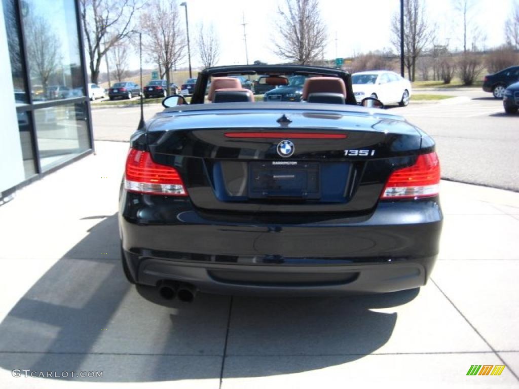 2008 1 Series 135i Convertible - Black Sapphire Metallic / Terracotta Boston Leather photo #5