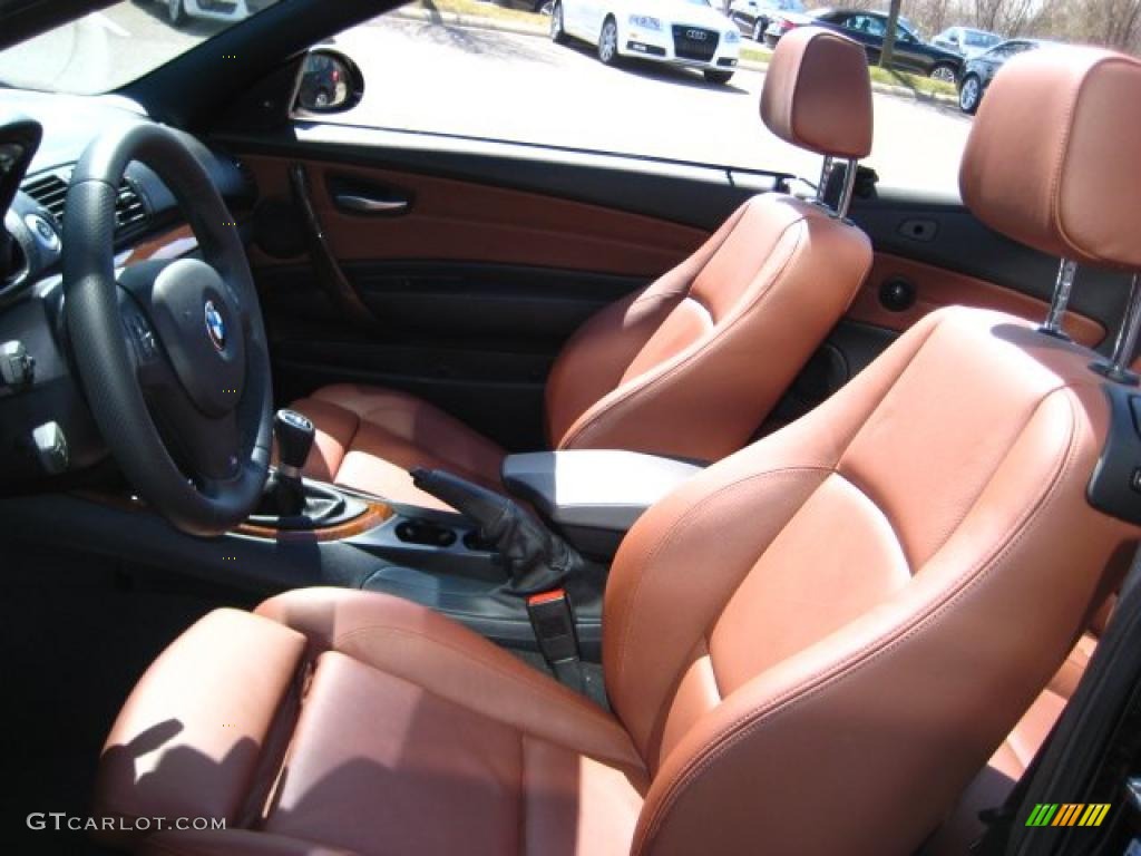 2008 1 Series 135i Convertible - Black Sapphire Metallic / Terracotta Boston Leather photo #13