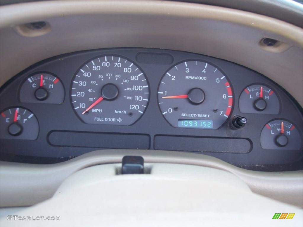 1999 Mustang V6 Convertible - Black / Medium Parchment photo #49