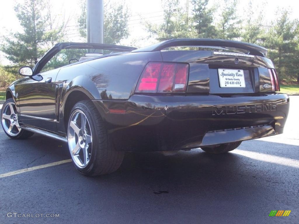 1999 Mustang V6 Convertible - Black / Medium Parchment photo #58