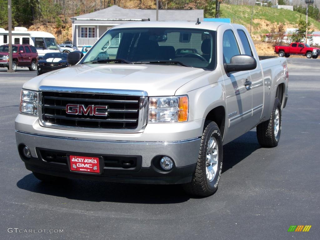 2008 Sierra 1500 SLE Extended Cab 4x4 - Silver Birch Metallic / Ebony photo #2