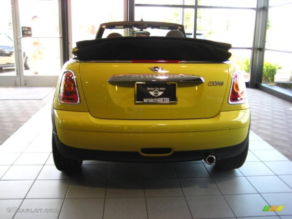 2010 Cooper Convertible - Interchange Yellow / Checkered Carbon Black/Black photo #4