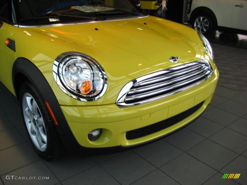 2010 Cooper Convertible - Interchange Yellow / Checkered Carbon Black/Black photo #6