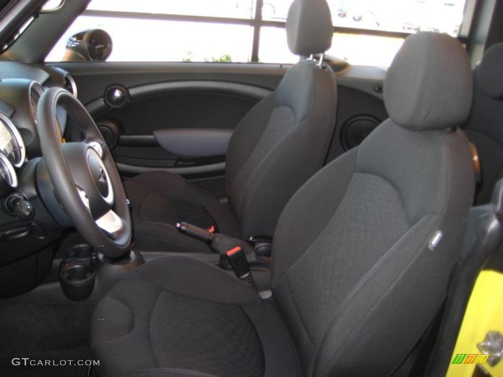 2010 Cooper Convertible - Interchange Yellow / Checkered Carbon Black/Black photo #7