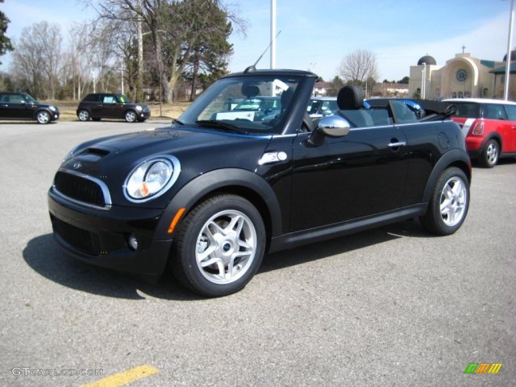 2010 Cooper S Convertible - Midnight Black Metallic / Grey/Carbon Black photo #1