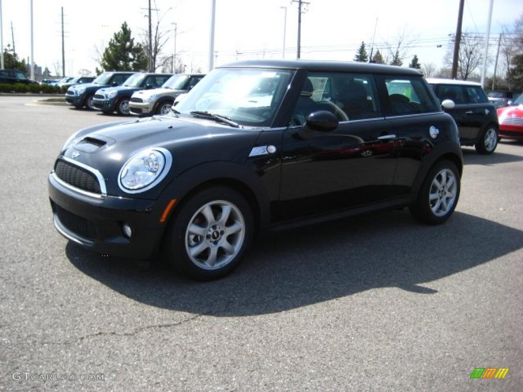 2010 Cooper S Hardtop - Midnight Black Metallic / Checkered Carbon Black/Black photo #1