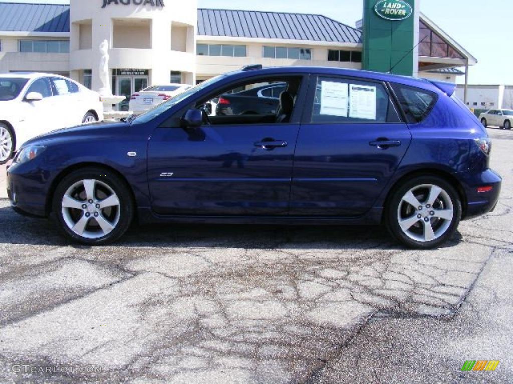 2005 MAZDA3 s Hatchback - Strato Blue Mica / Black photo #2