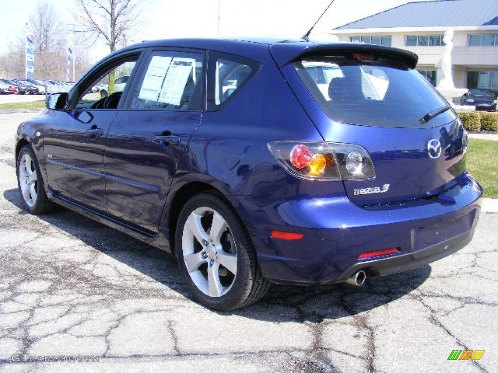 2005 MAZDA3 s Hatchback - Strato Blue Mica / Black photo #3