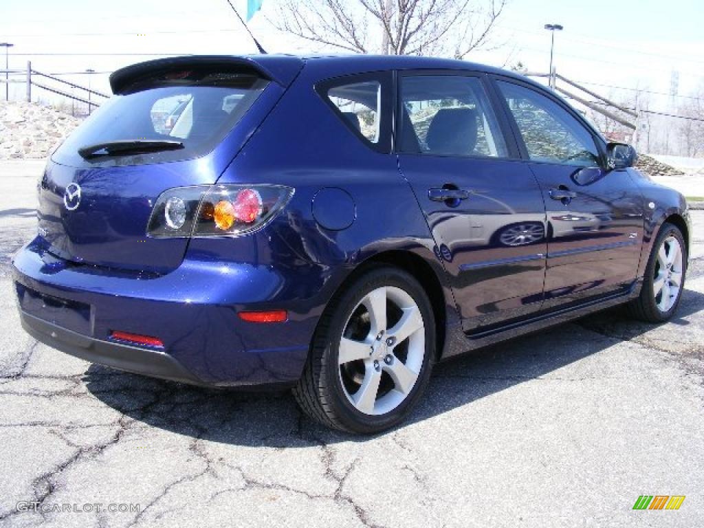 2005 MAZDA3 s Hatchback - Strato Blue Mica / Black photo #5