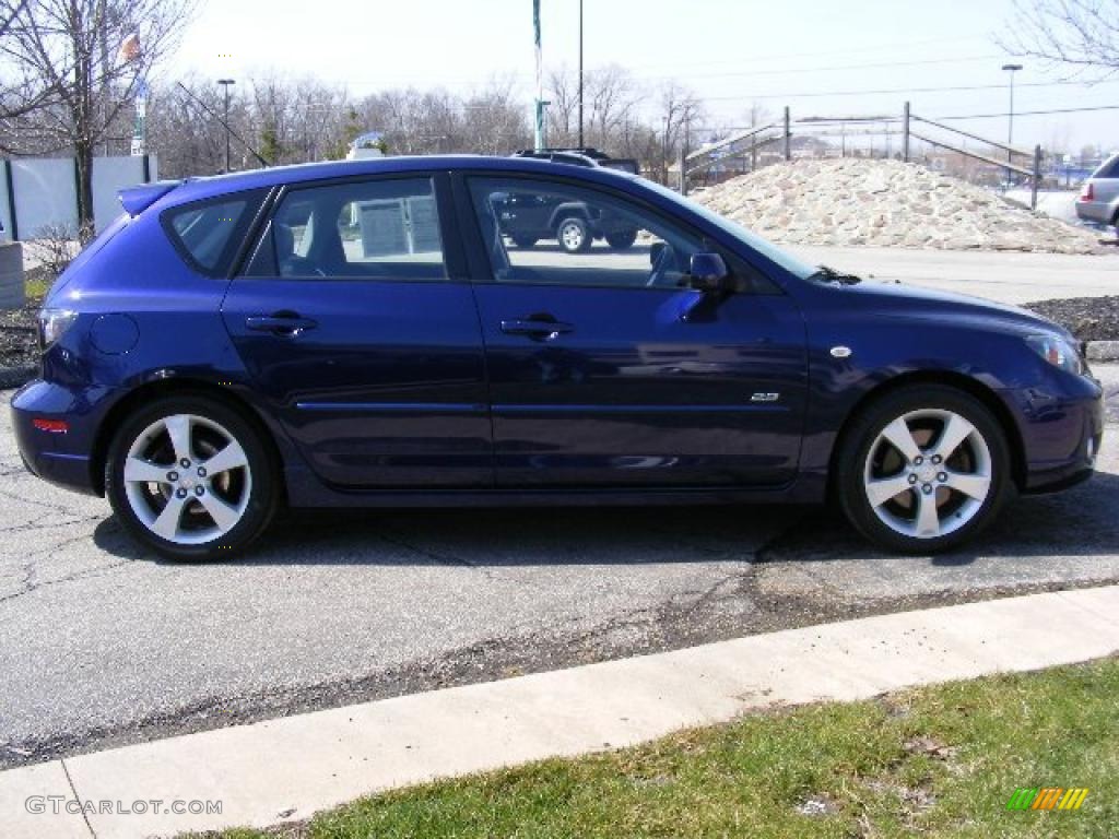 2005 MAZDA3 s Hatchback - Strato Blue Mica / Black photo #6