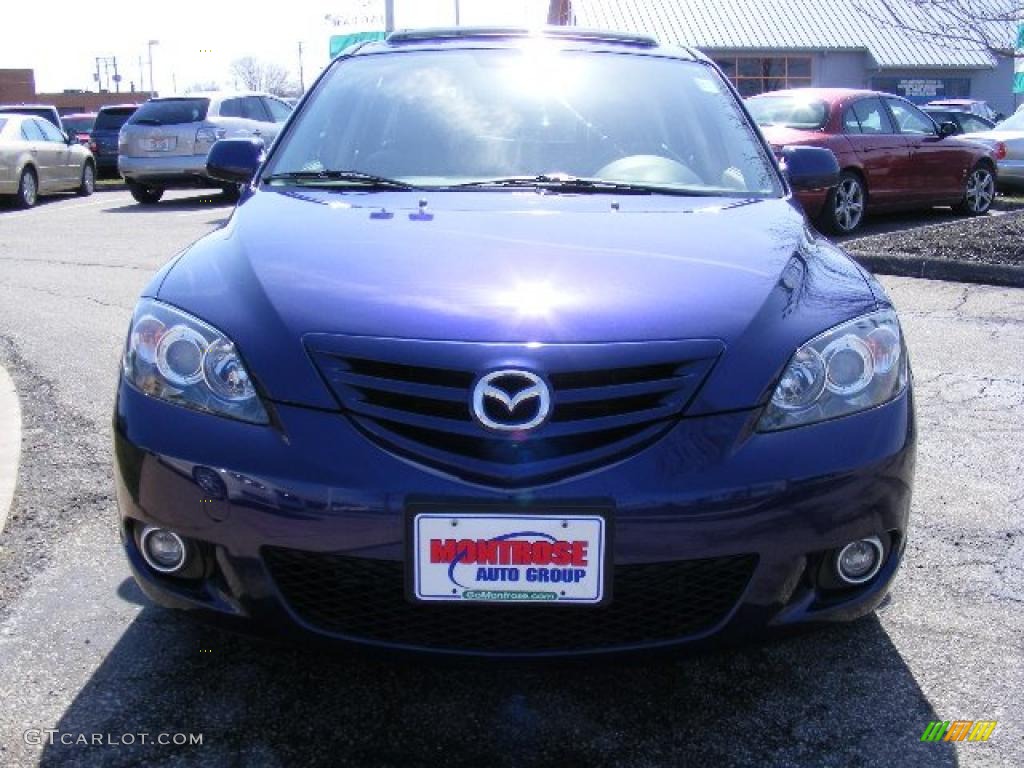 2005 MAZDA3 s Hatchback - Strato Blue Mica / Black photo #8