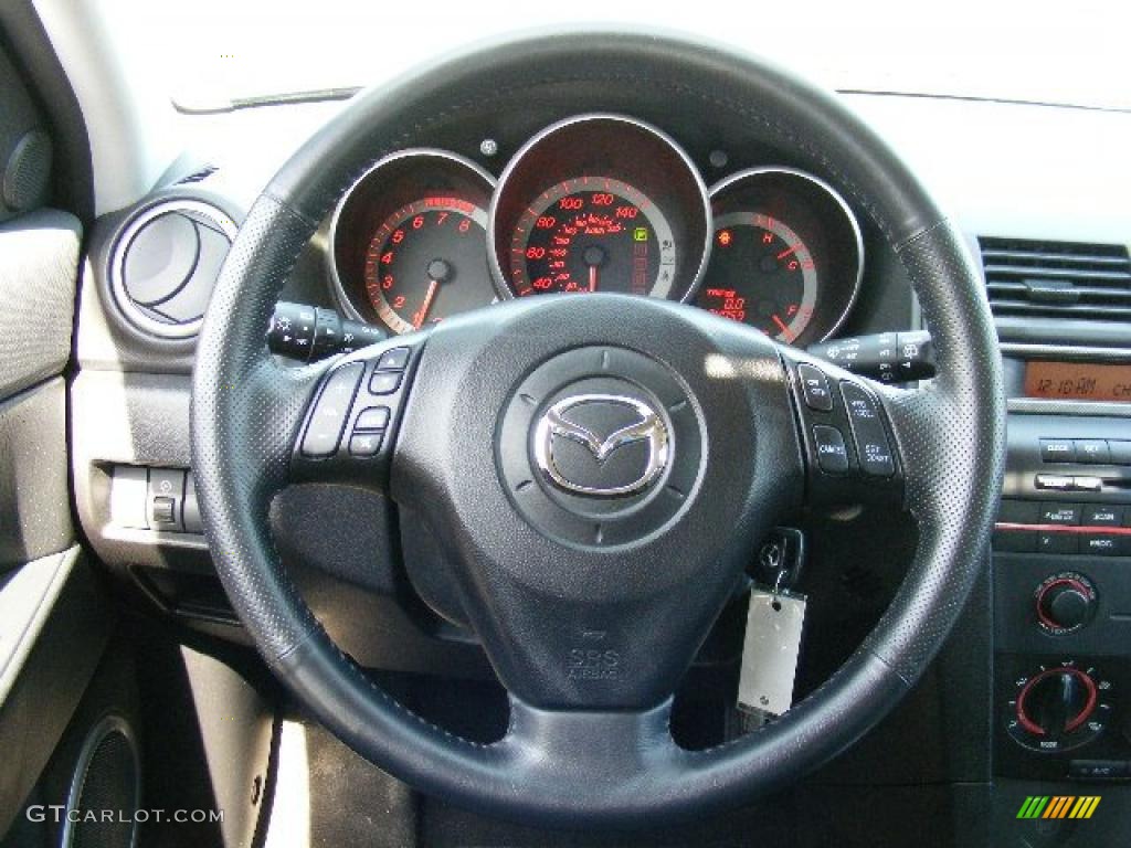 2005 MAZDA3 s Hatchback - Strato Blue Mica / Black photo #16