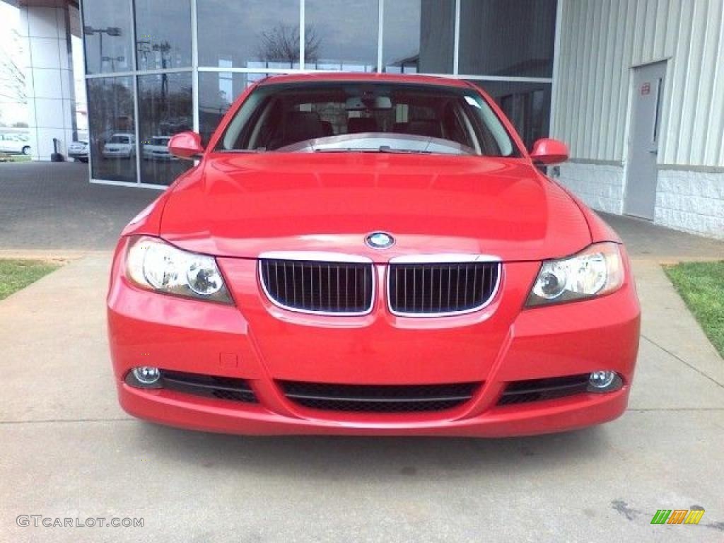 2006 3 Series 325i Sedan - Electric Red / Black photo #2