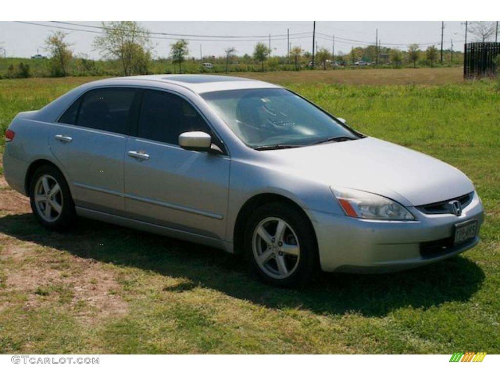 2003 Accord EX Sedan - Satin Silver Metallic / Black photo #18