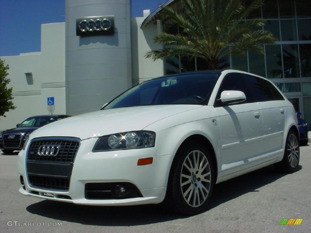 2007 A3 2.0T - Ibis White / Black photo #1