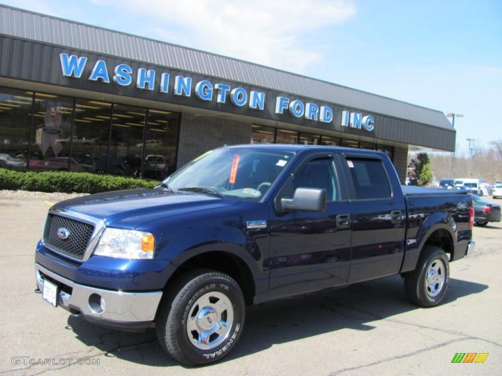 2007 F150 XLT SuperCrew 4x4 - Dark Blue Pearl Metallic / Medium Flint photo #1