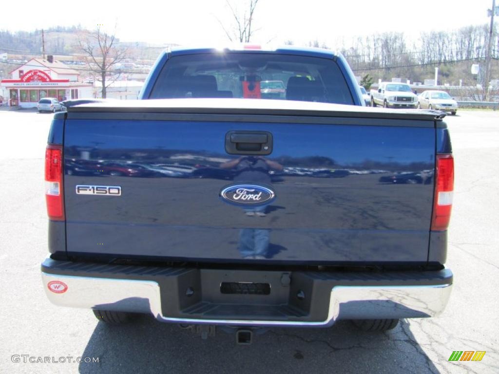 2007 F150 XLT SuperCrew 4x4 - Dark Blue Pearl Metallic / Medium Flint photo #4