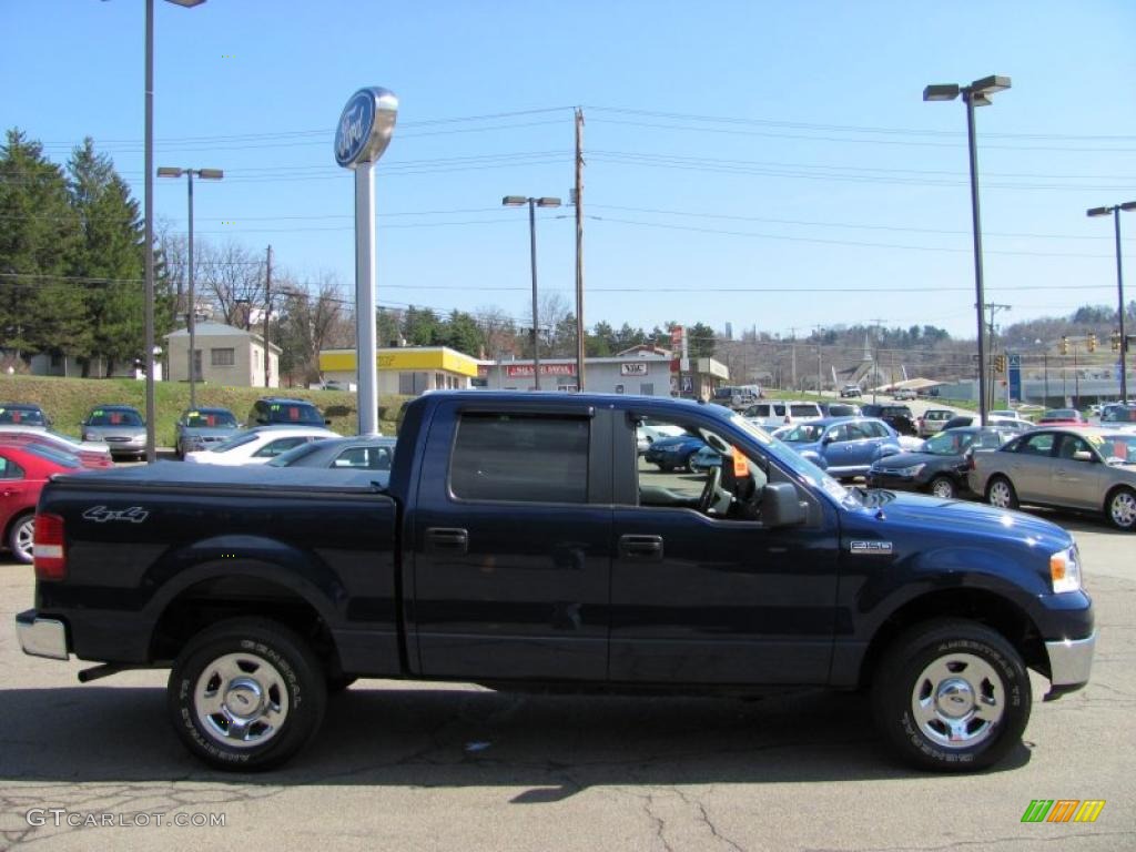 2007 F150 XLT SuperCrew 4x4 - Dark Blue Pearl Metallic / Medium Flint photo #12