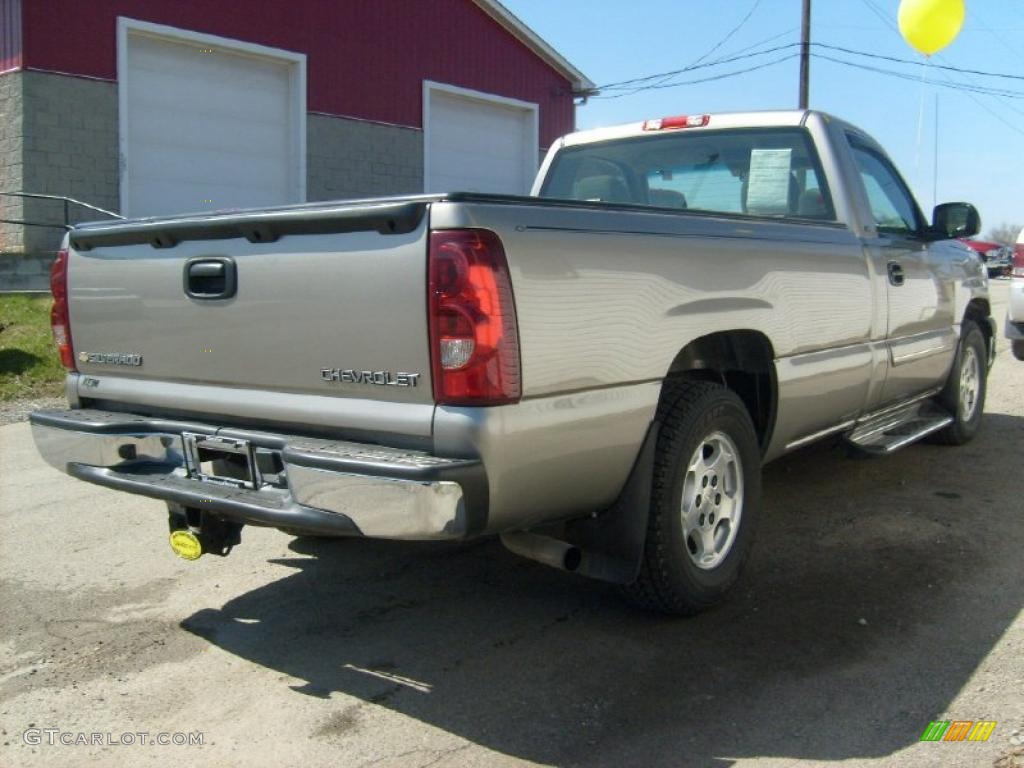 2003 Silverado 1500 LS Regular Cab - Light Pewter Metallic / Dark Charcoal photo #5