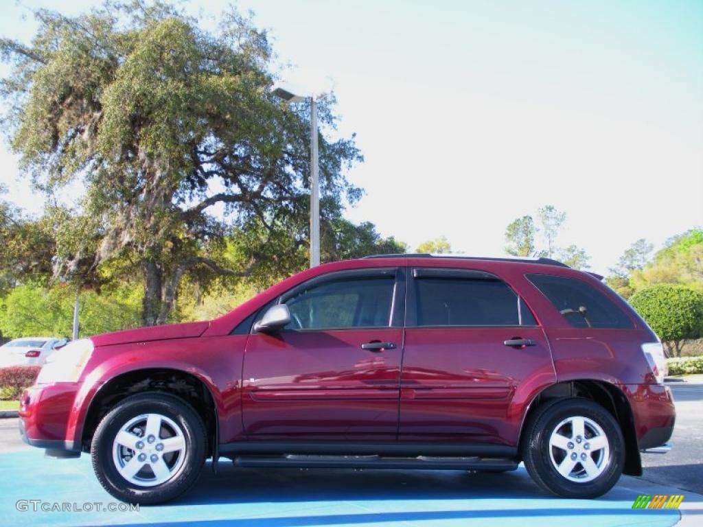 2007 Equinox LS - Deep Ruby Metallic / Light Gray photo #2