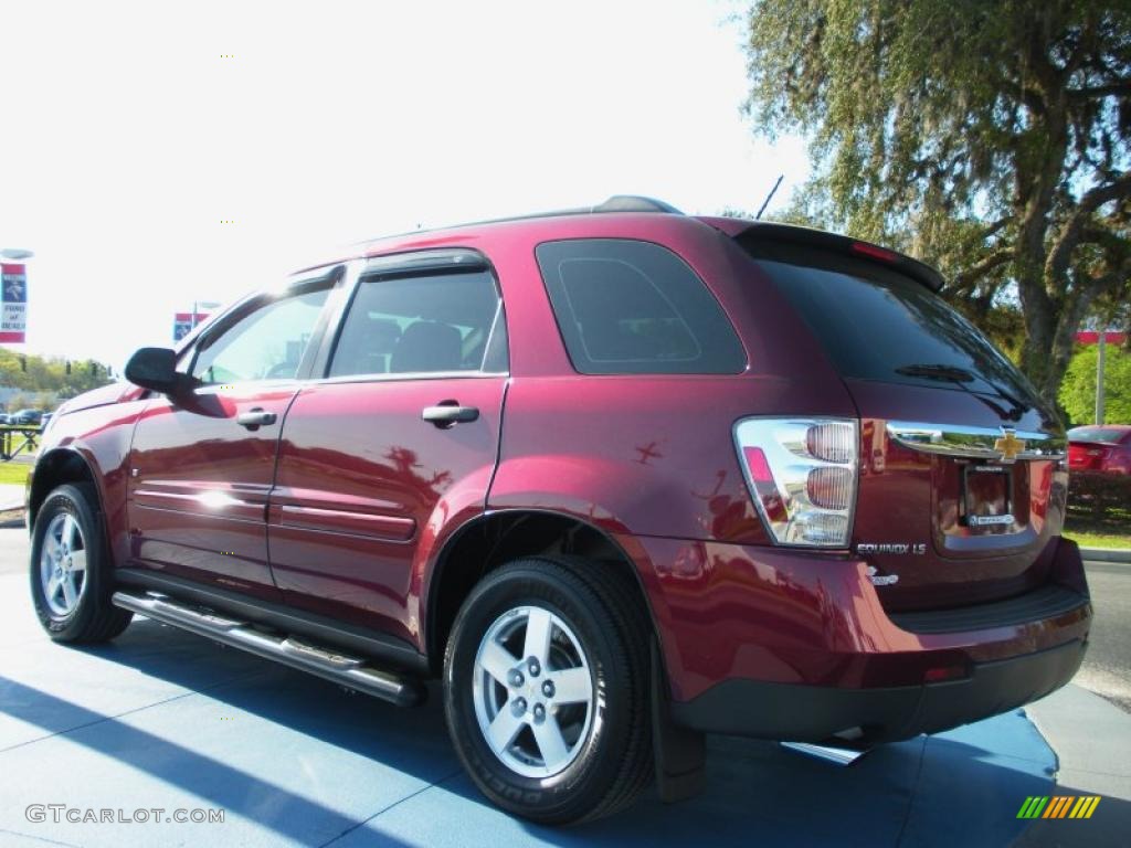 2007 Equinox LS - Deep Ruby Metallic / Light Gray photo #3