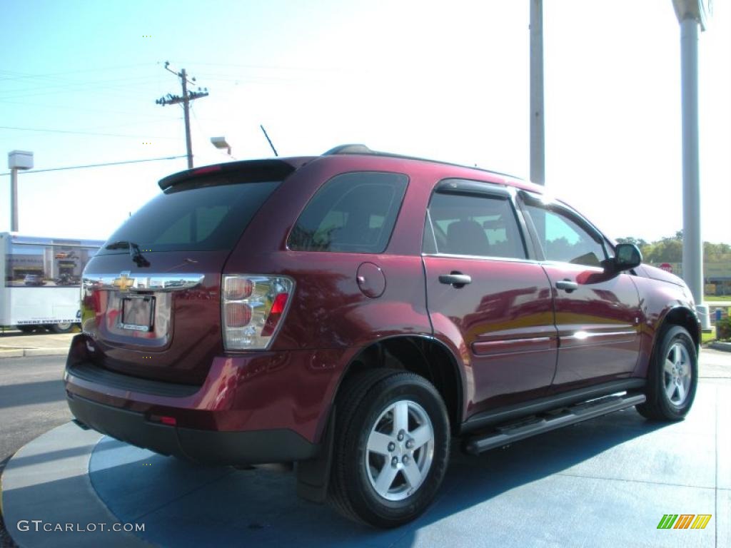 2007 Equinox LS - Deep Ruby Metallic / Light Gray photo #5