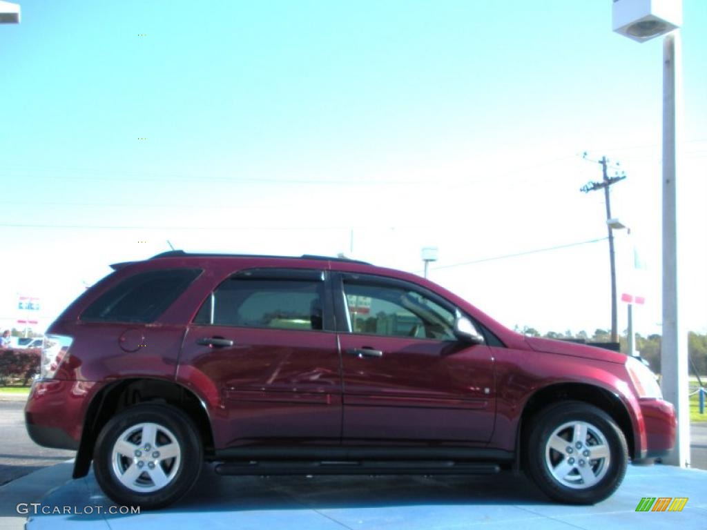 2007 Equinox LS - Deep Ruby Metallic / Light Gray photo #6