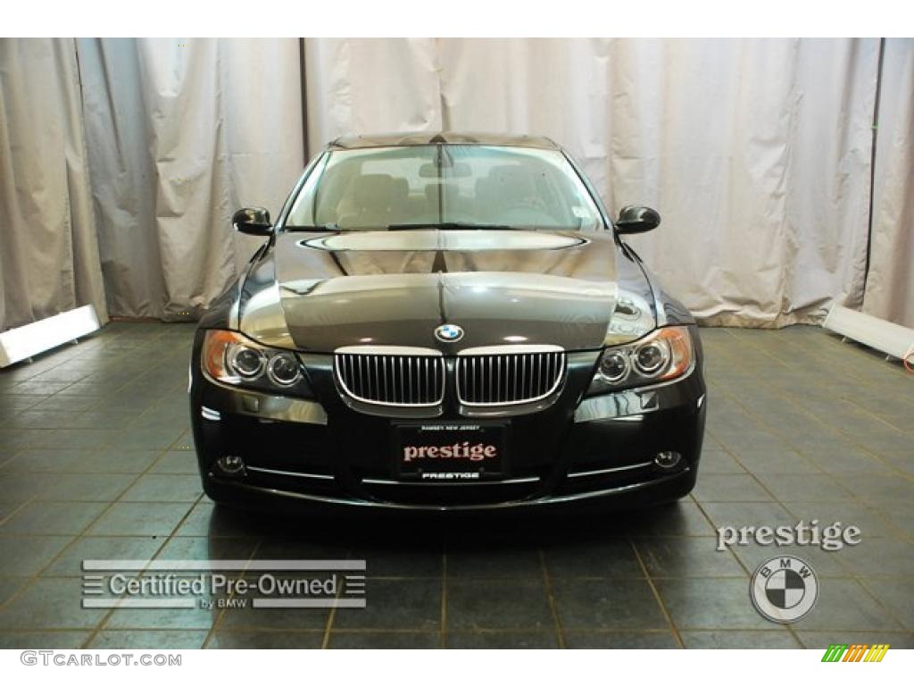 2007 3 Series 335xi Sedan - Jet Black / Terra/Black Dakota Leather photo #2