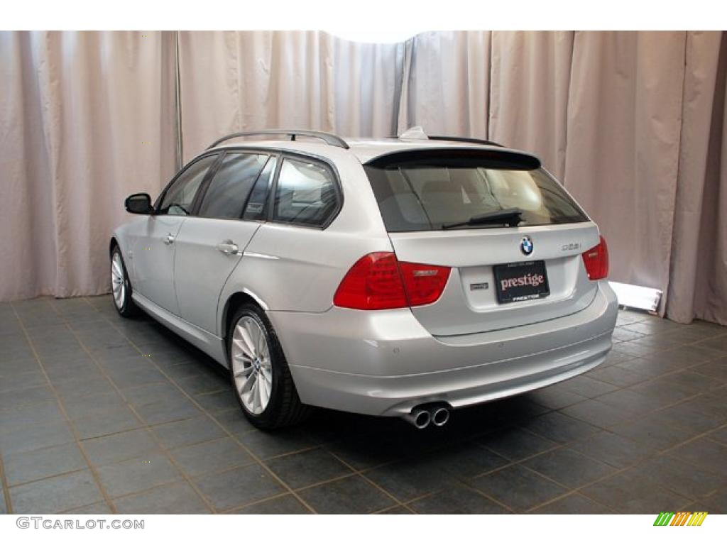 2009 3 Series 328xi Sport Wagon - Titanium Silver Metallic / Black photo #4